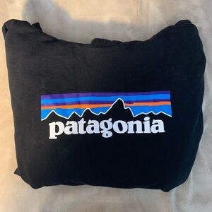 Patagonia Black Sweatshirt with Vibrant Logo